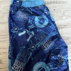 Men’s Bud Light Board Shorts Swim Trunks XL NWT